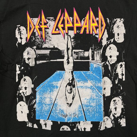 Def Leppard High N Dry Album Heavy Metal Band Tee M - Picture 2 of 4